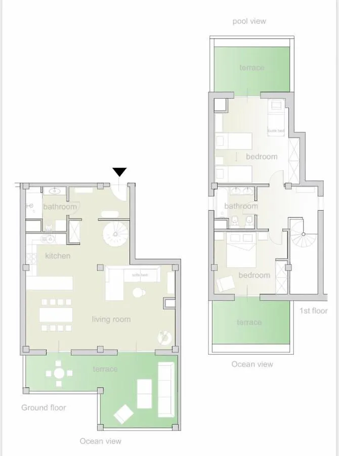 Tres Terrazas Ocean View Apartment 阿德耶
